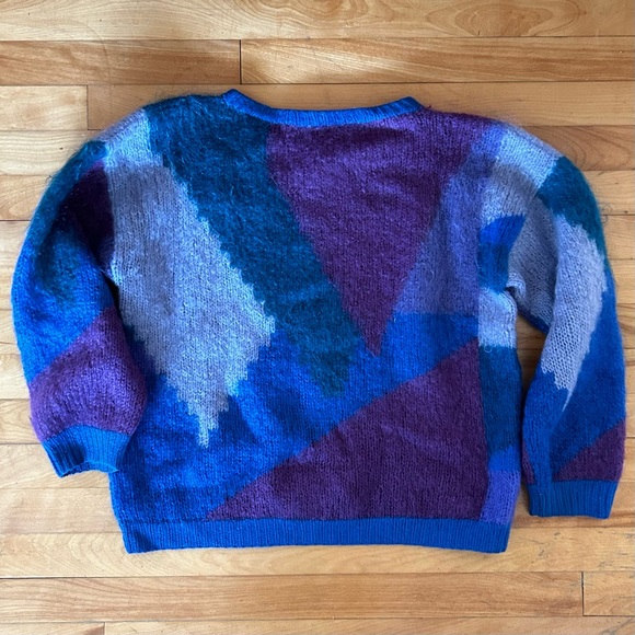 Vintage 80s mohair geometric sweater - Picture 4 of 4